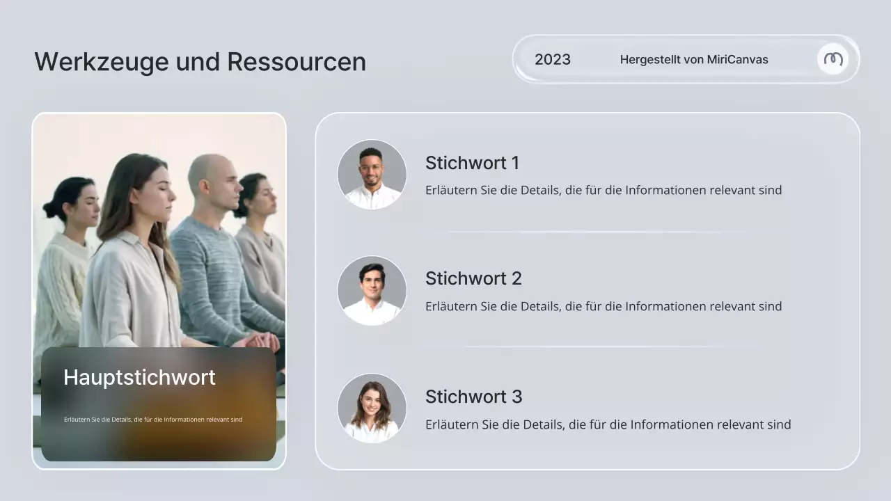 Grauer minimalistischer Wellness-Guide Präsentation