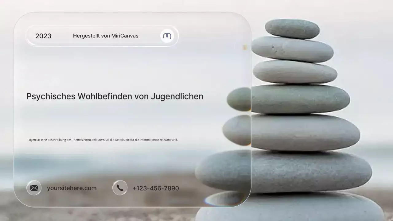 Grauer minimalistischer Wellness-Guide Präsentation