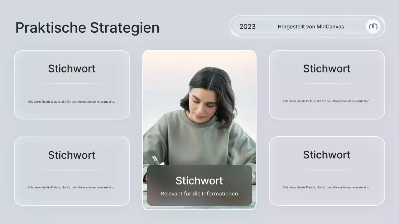 Grauer minimalistischer Wellness-Guide Präsentation