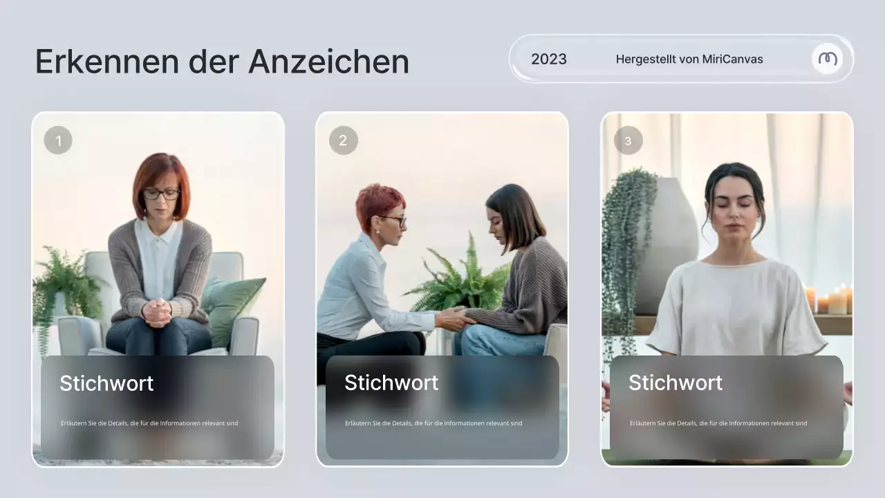 Grauer minimalistischer Wellness-Guide Präsentation