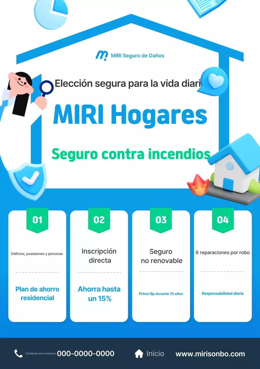 Anuncio de Blue Modern Insurance