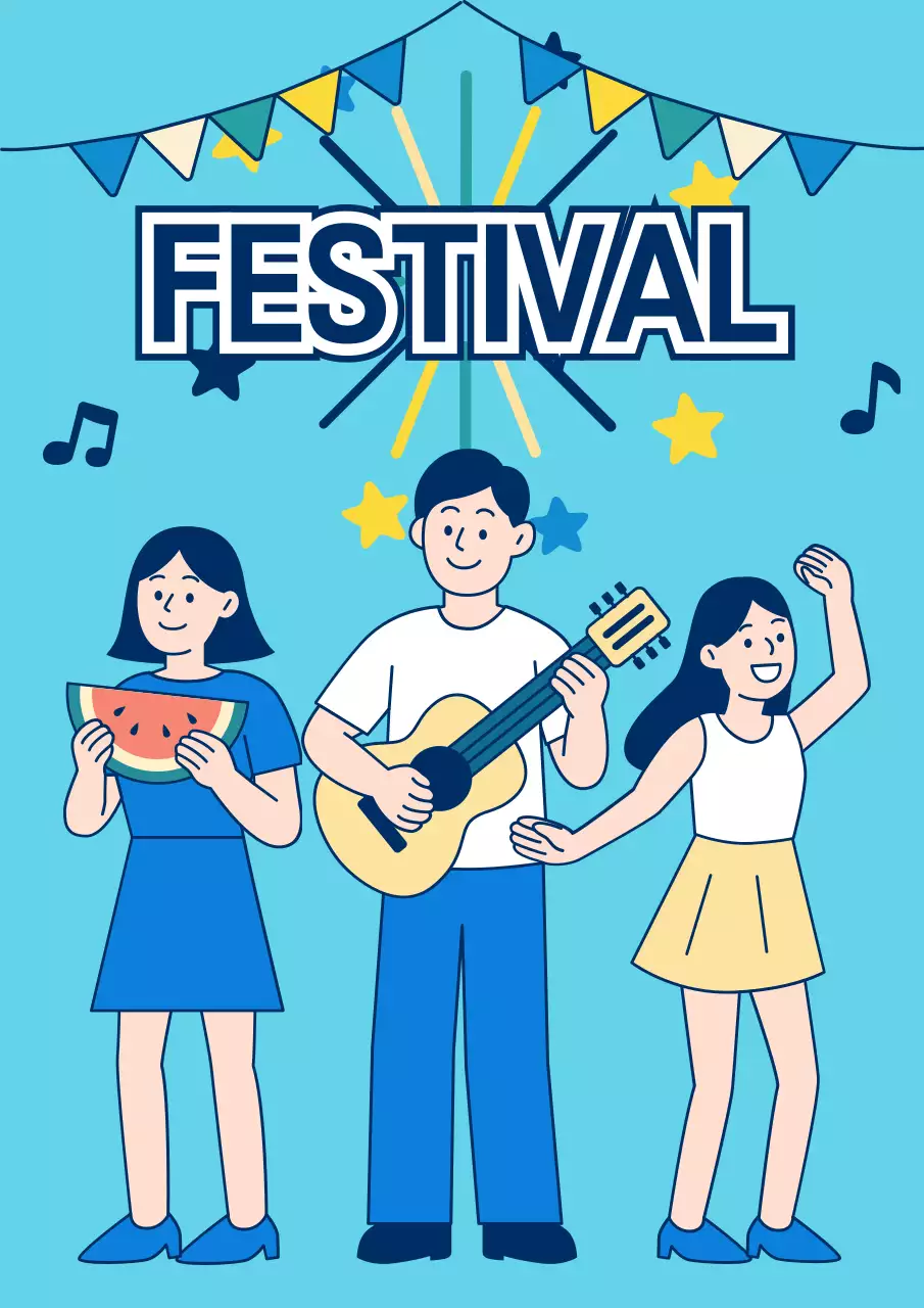 하늘색 팝 축제 행사