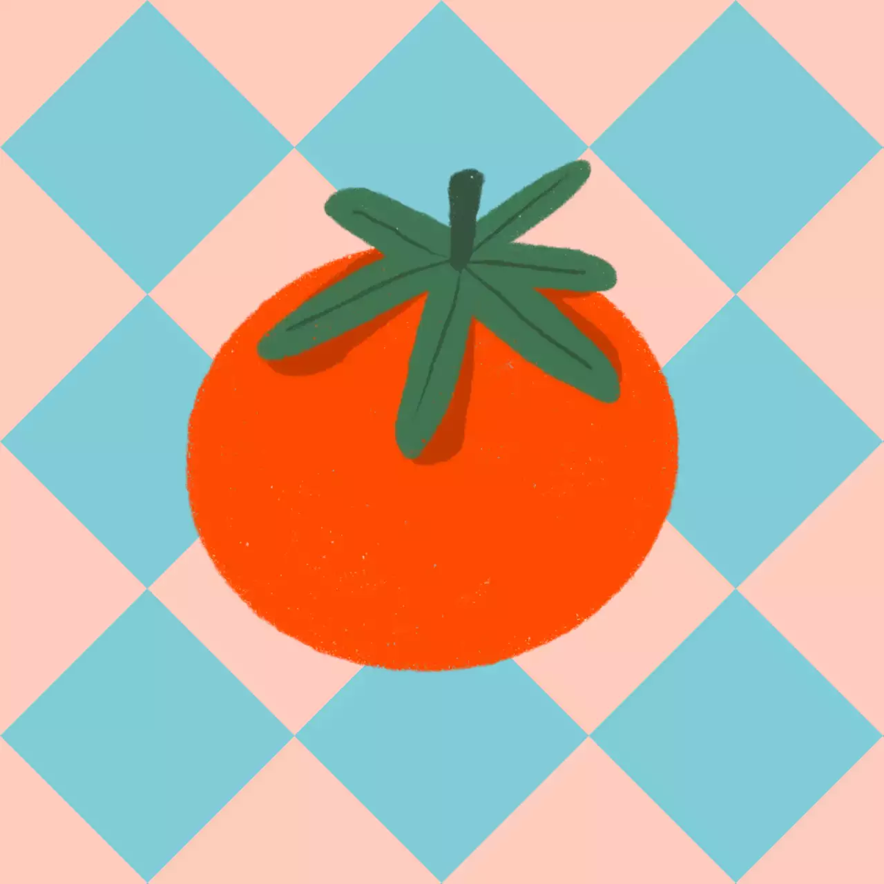 토마토 패턴 그립톡 도안