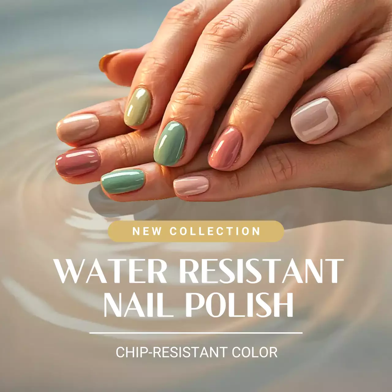 Colorful Modern Nail Promotion Instagram Post