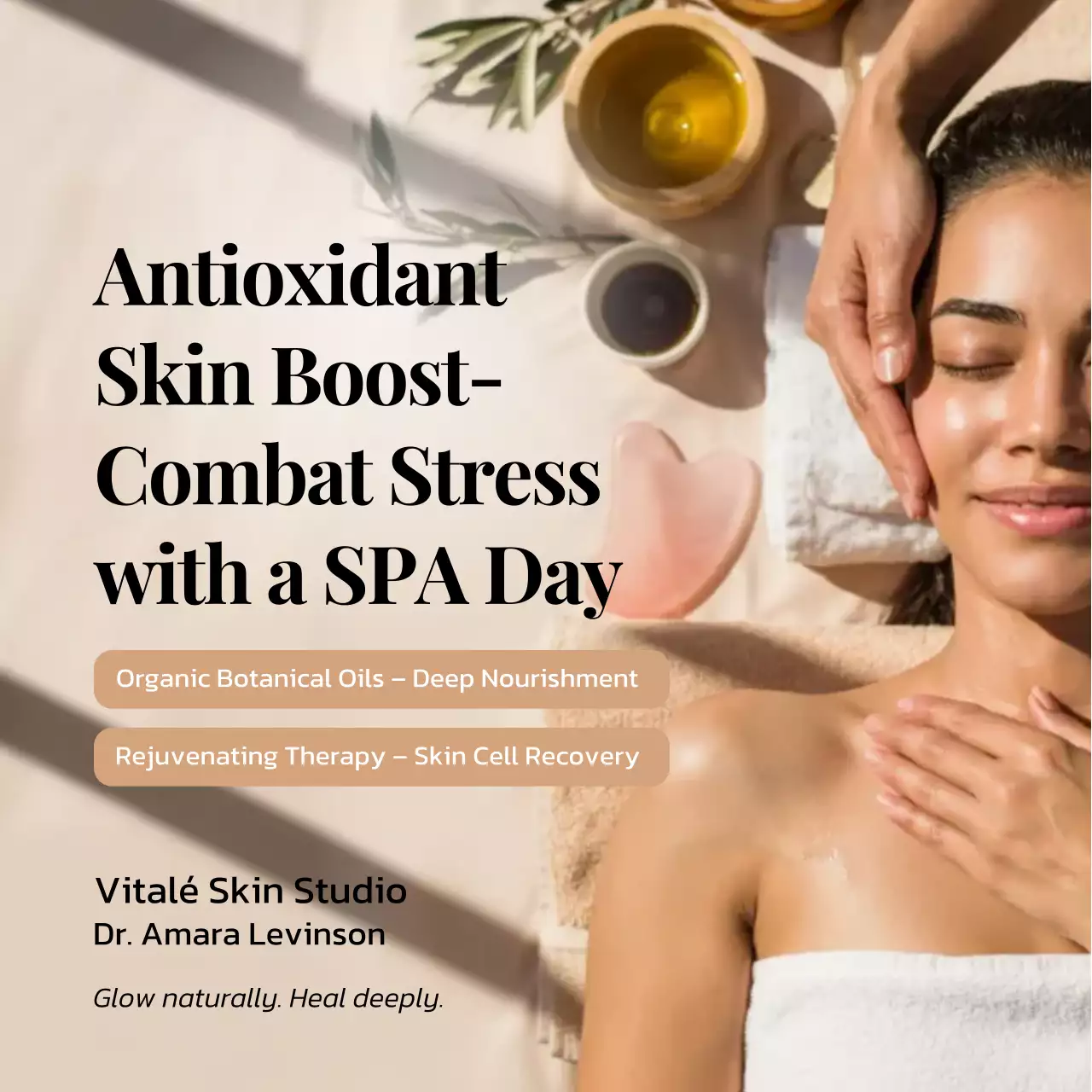 Beige Elegant Skincare Advertisement Instagram Post