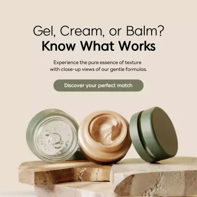 Beige Modern Skincare Advertisement Instagram Post