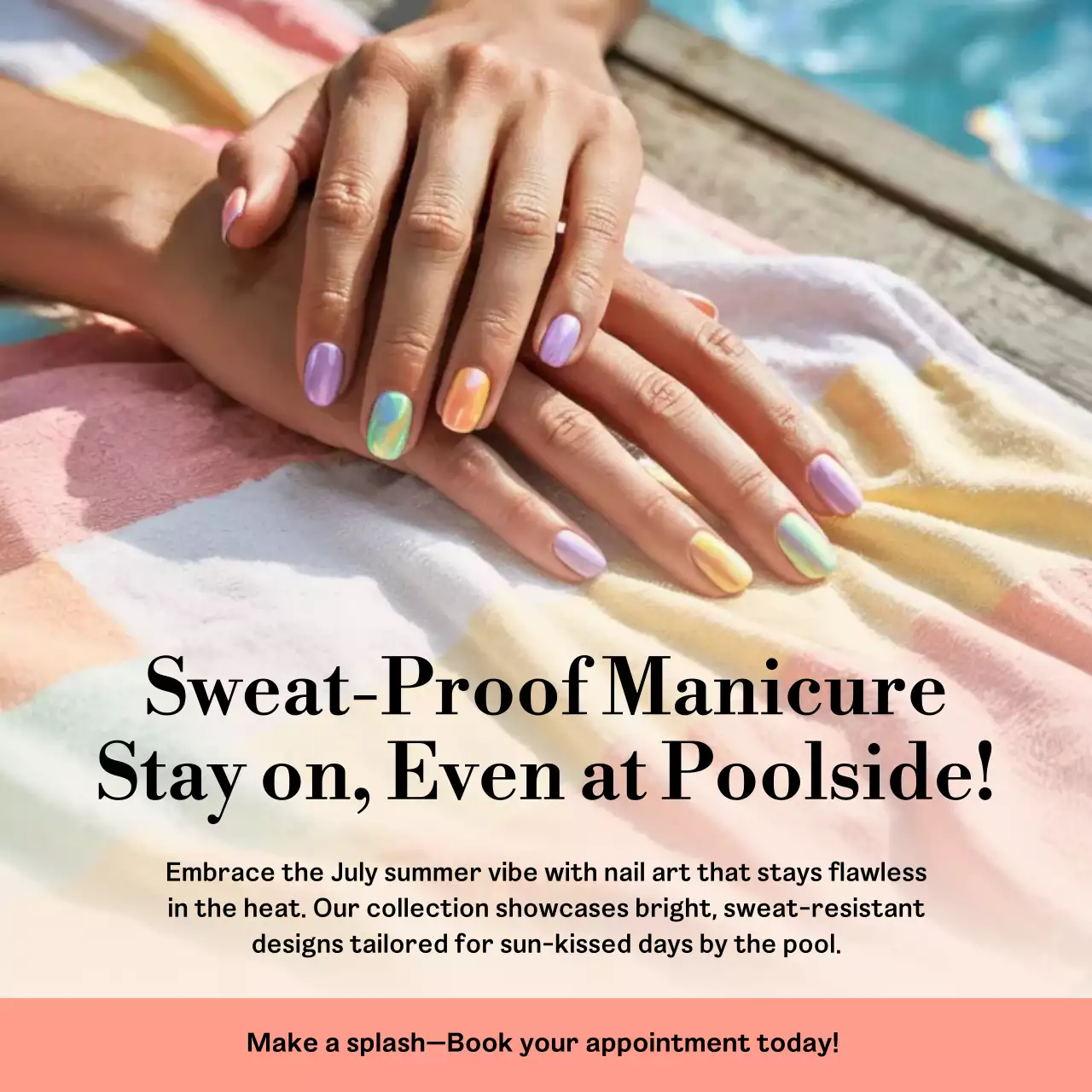 Rainbow Trendy Manicure Promotion Instagram Post