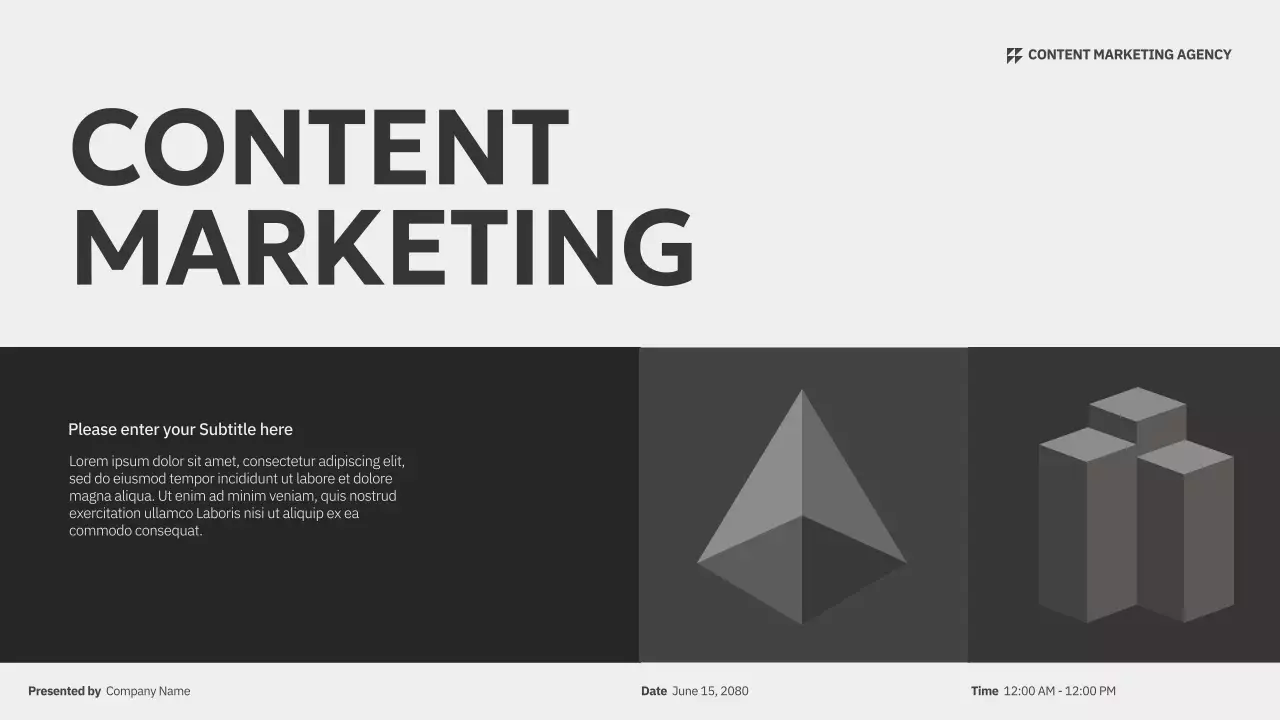 Grey Modern Marketing Presentation