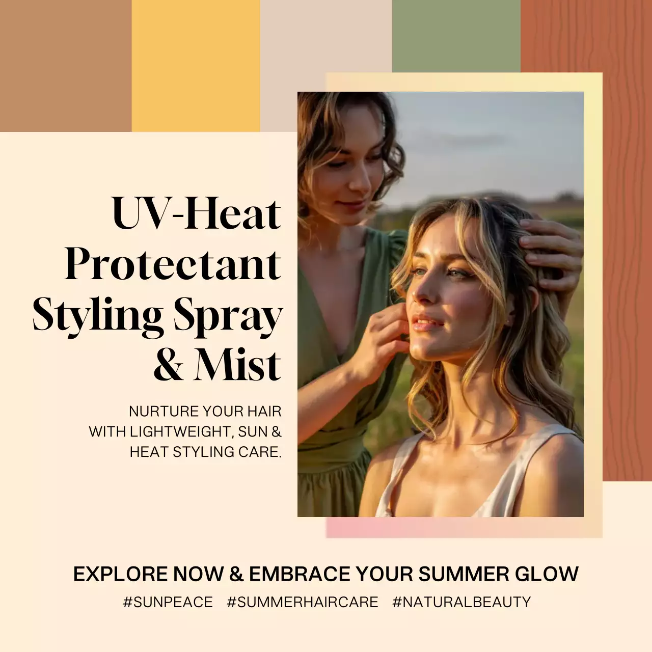 Beige Modern Haircare Promotion Instagram Post