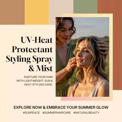 Beige Modern Haircare Promotion Instagram Post