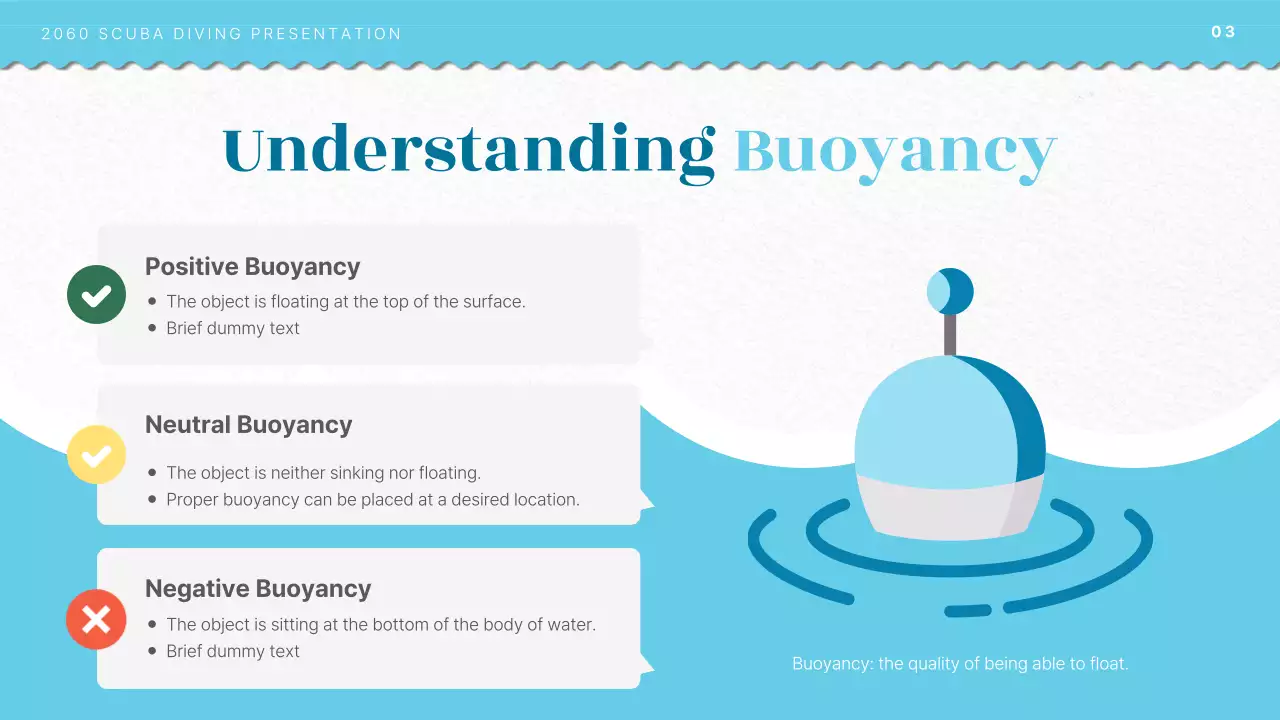 Scuba diving training introduction with light blue ocean illustration concept