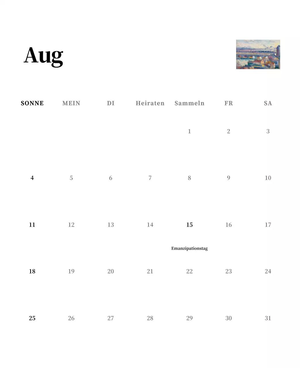 Ein schlichtes, klassisches Meisterwerk in Schwarz und Grau