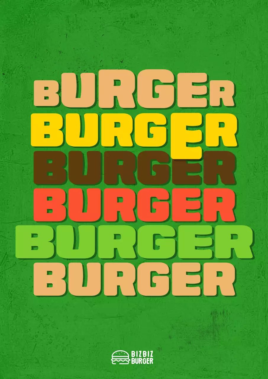 아메리칸 스타일의 햄버거 포스터