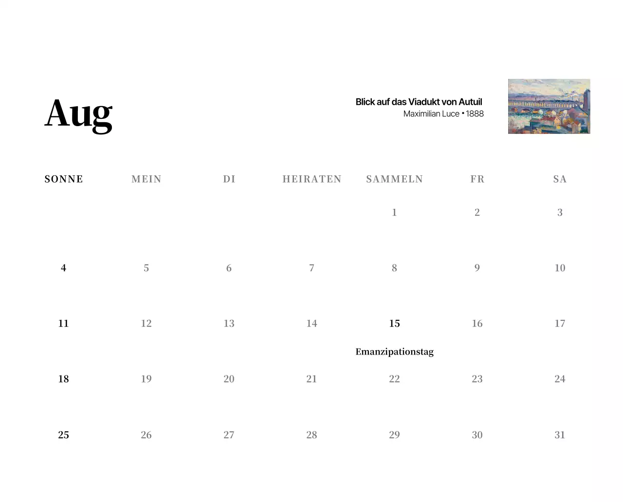 Ein schlichtes, klassisches Meisterwerk in Schwarz und Grau