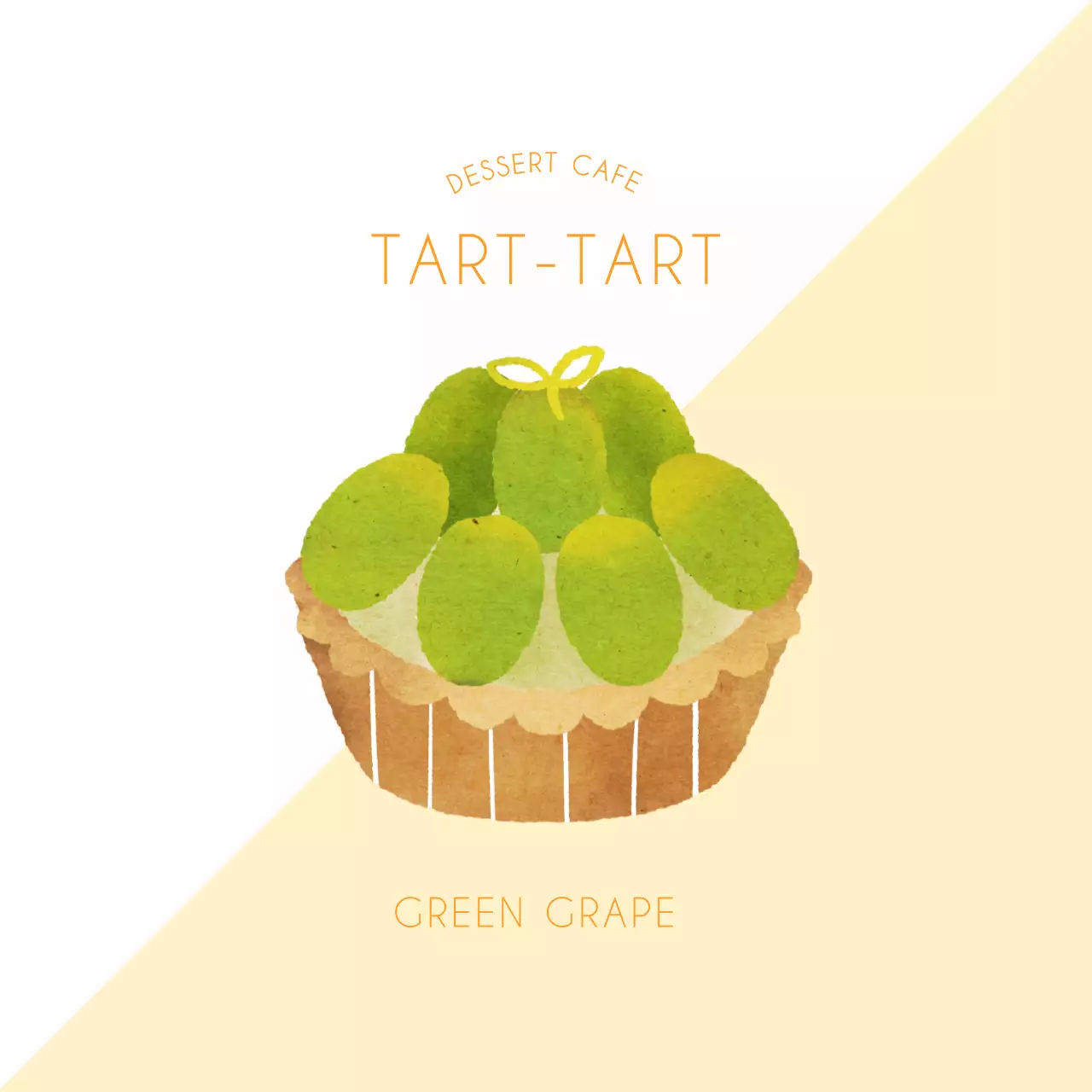 일러스트 청포도 디저트 스티커