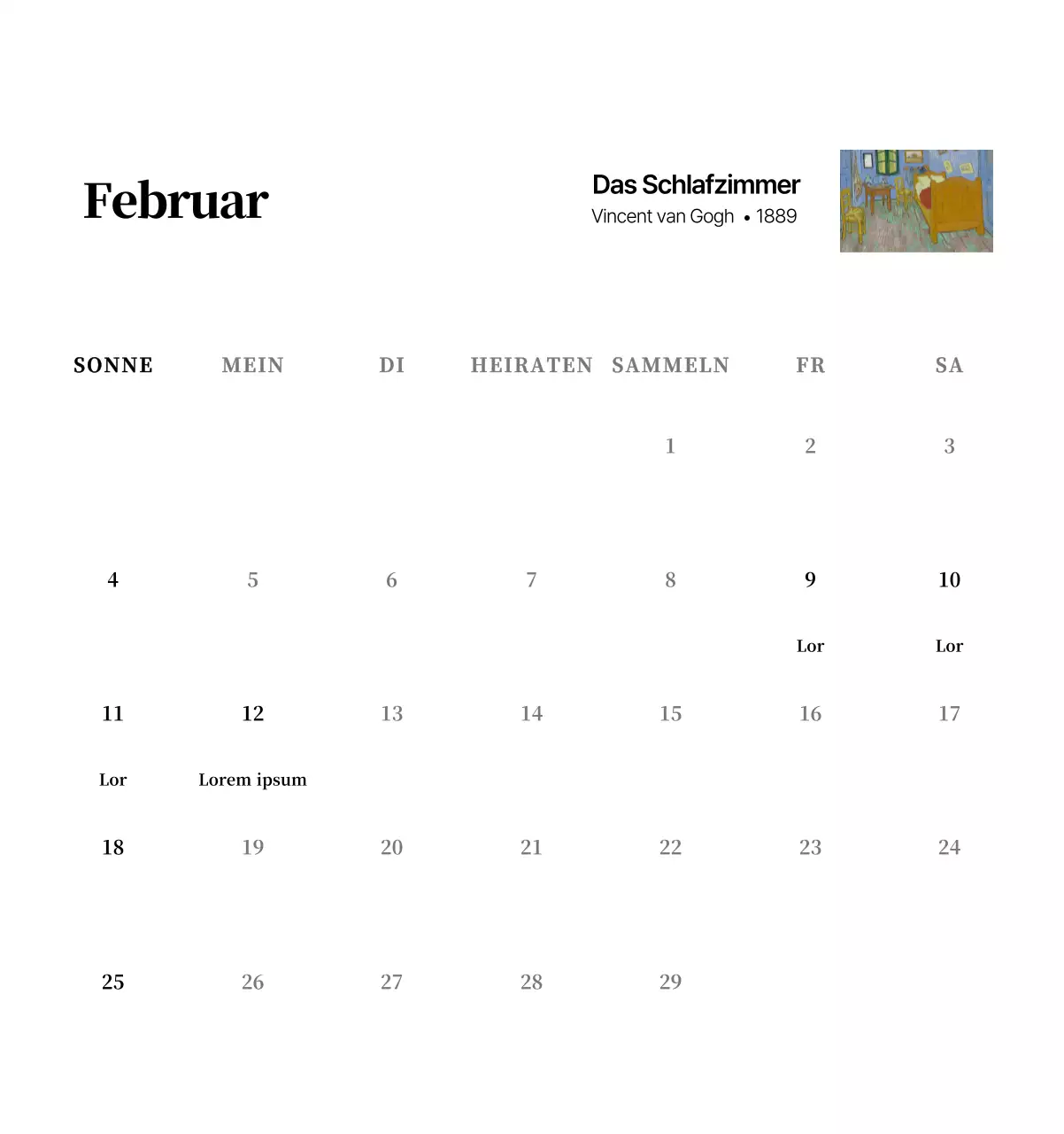 Ein schlichtes, klassisches Meisterwerk in Schwarz und Grau