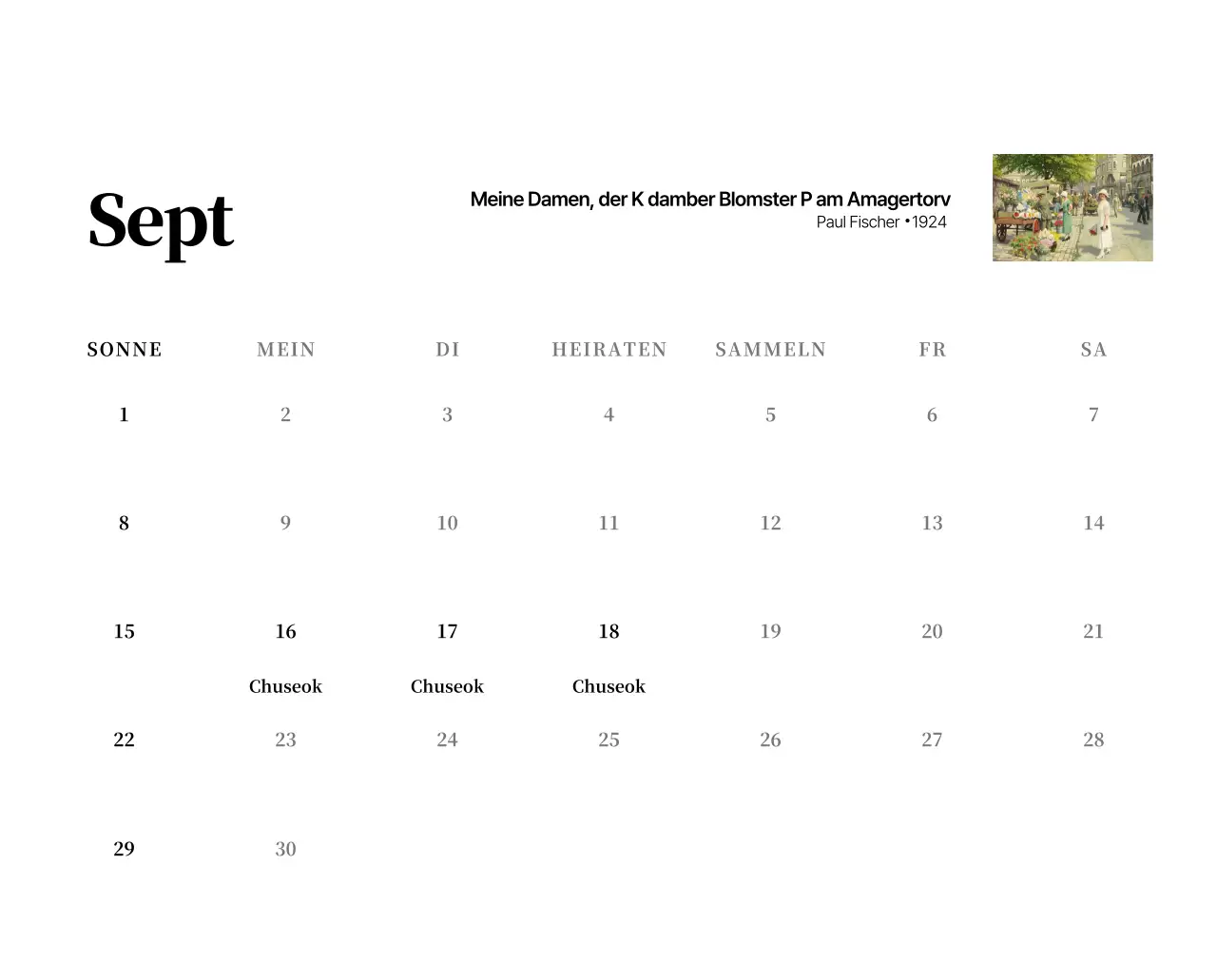 Ein schlichtes, klassisches Meisterwerk in Schwarz und Grau