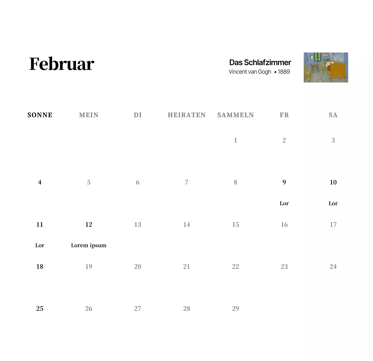 Ein schlichtes, klassisches Meisterwerk in Schwarz und Grau