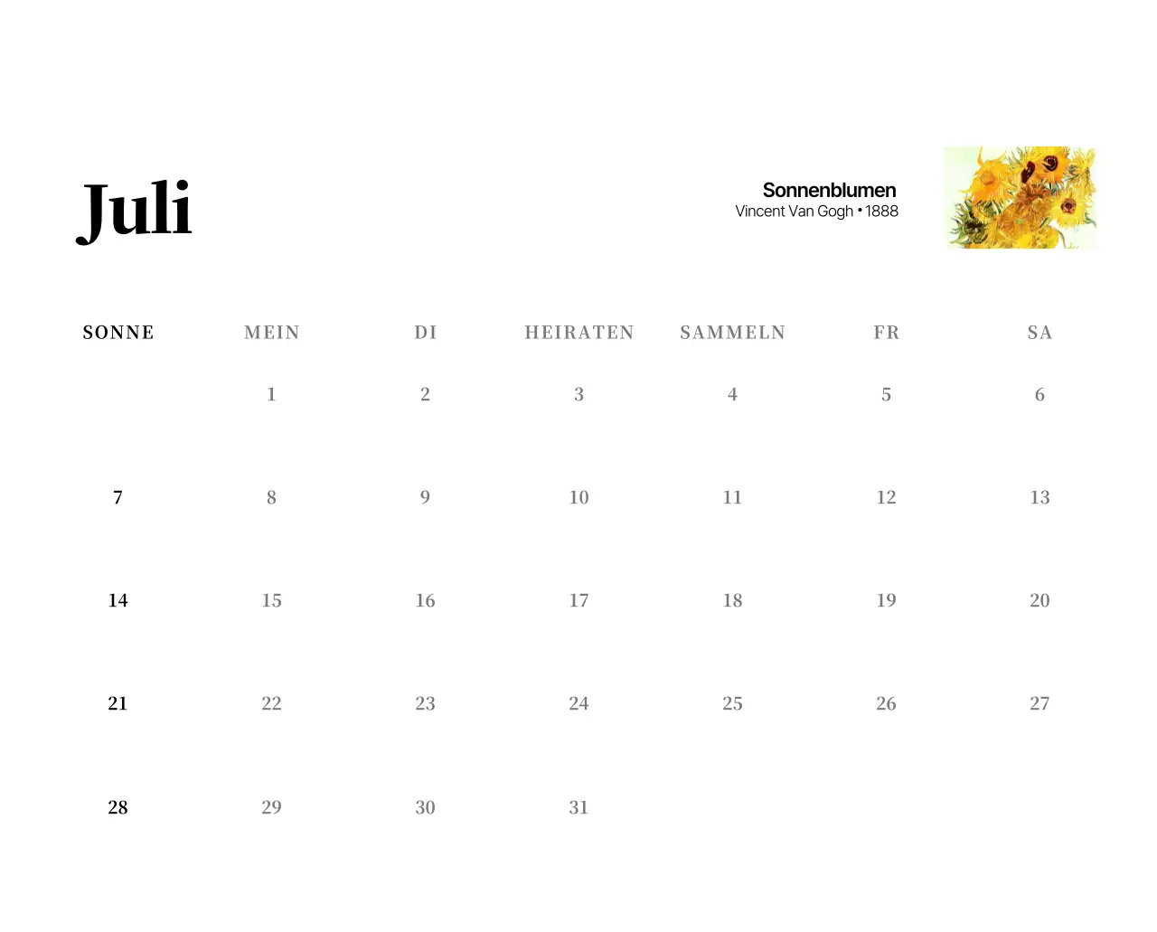 Ein schlichtes, klassisches Meisterwerk in Schwarz und Grau