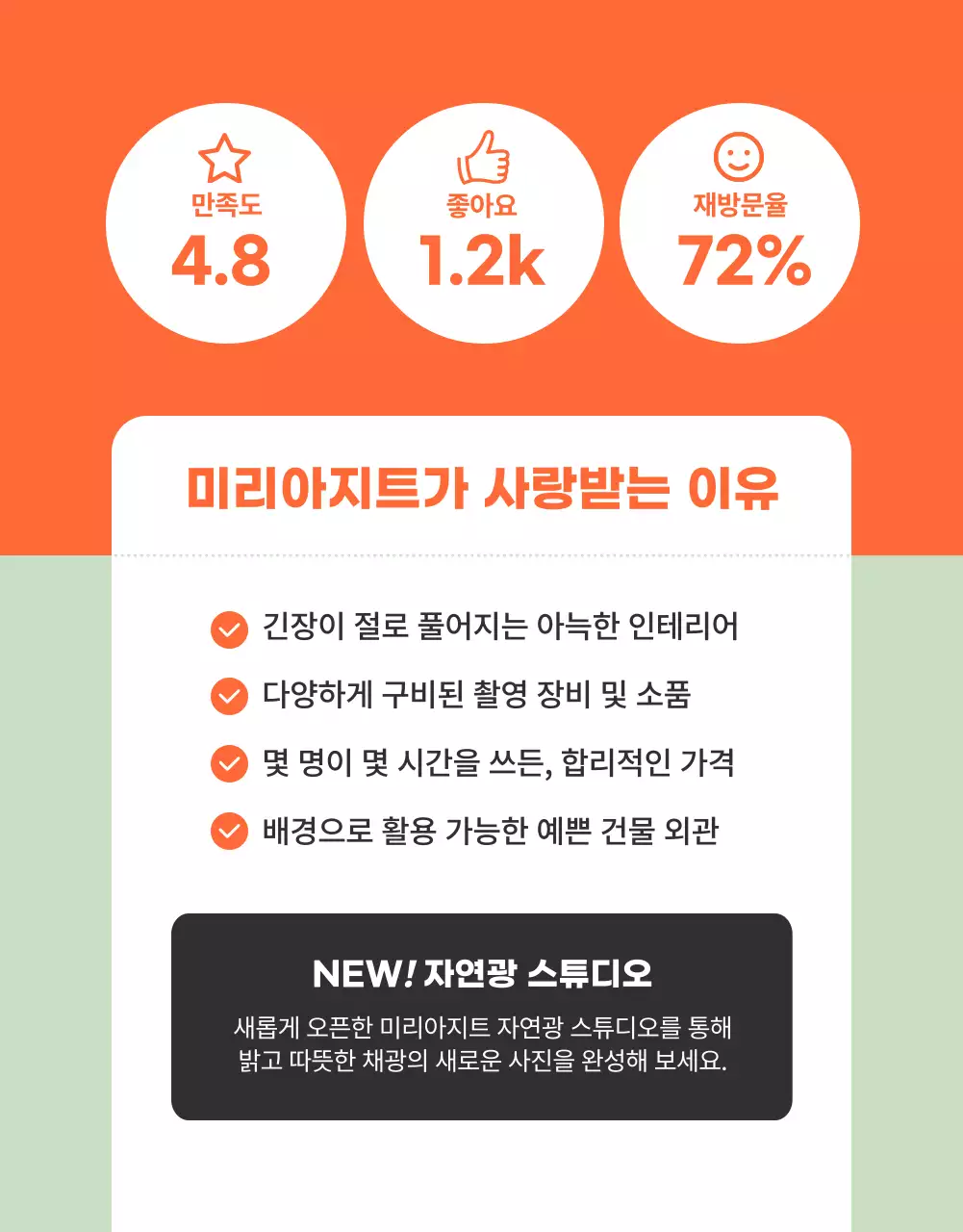 팝컬러의 감각적인 셀프 스튜디오 소개(상세 페이지)