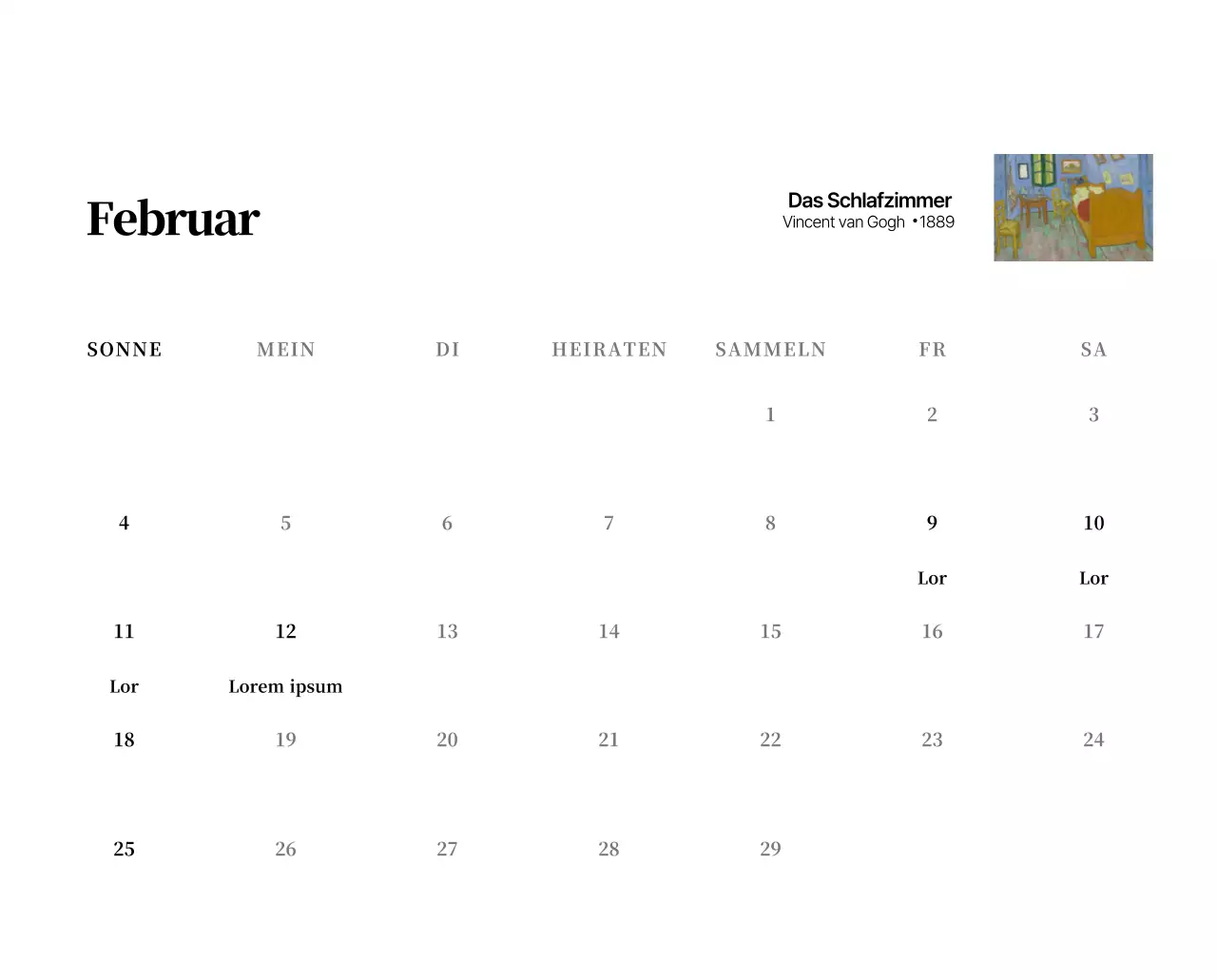 Ein schlichtes, klassisches Meisterwerk in Schwarz und Grau