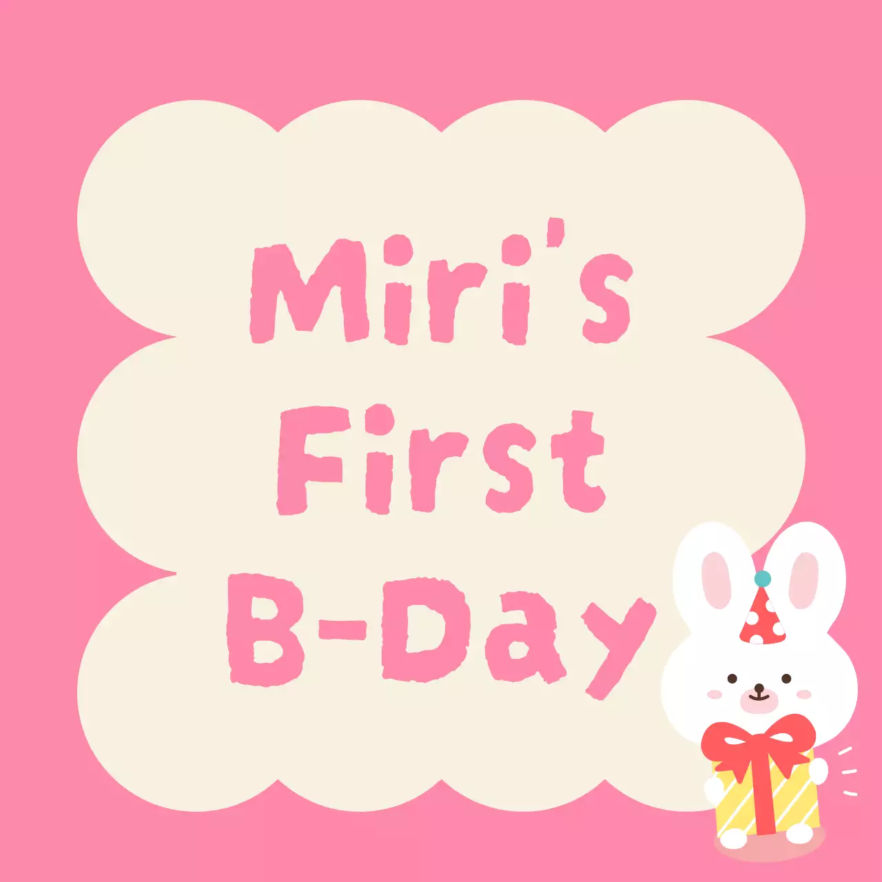 하늘색 아기자기한 돌잔치 굿즈 생일 축하 감사 초대장 답례품 스티커