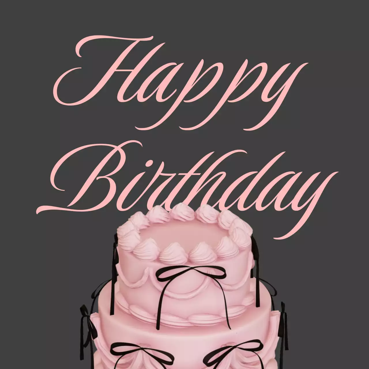 핑크 심플 생일 축제 답례품 스티커