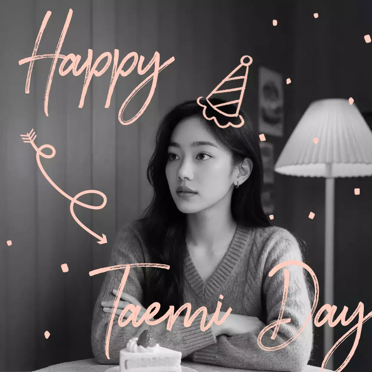 흑백 심플 연예인 굿즈 아이돌 생일 축하 감사 기념 스티커 조공