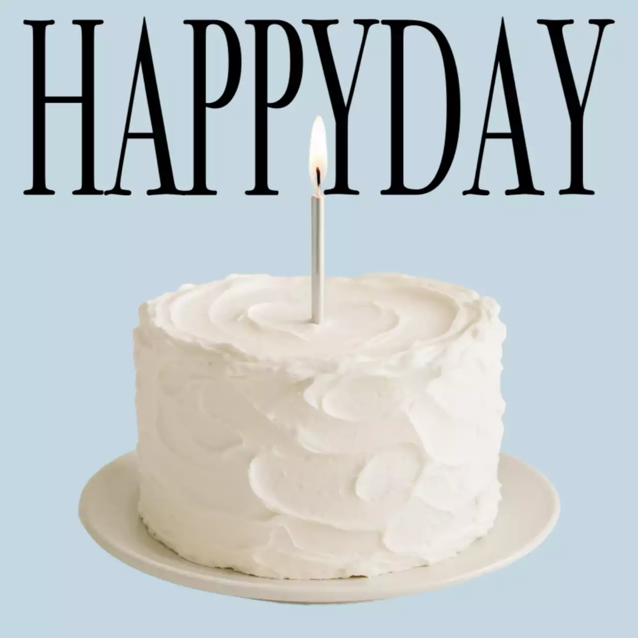 하늘색 심플 생일 기념 답례품 스티커