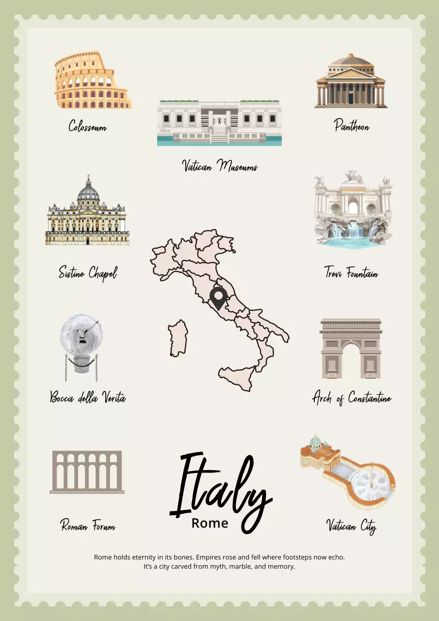 베이지 심플 관광지 안내