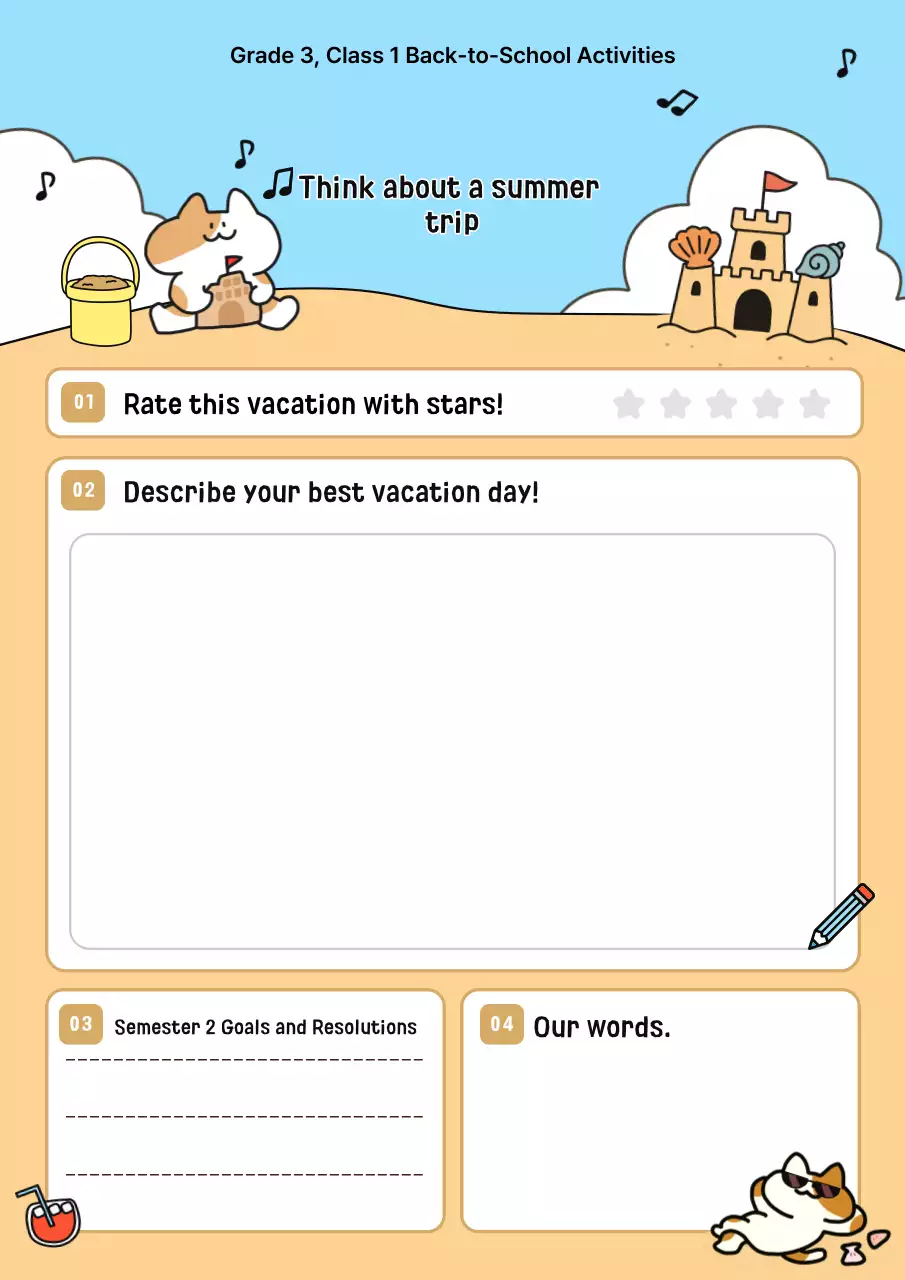 Tài liệu giáo dục kỳ nghỉ hè cho bé Sky Blue