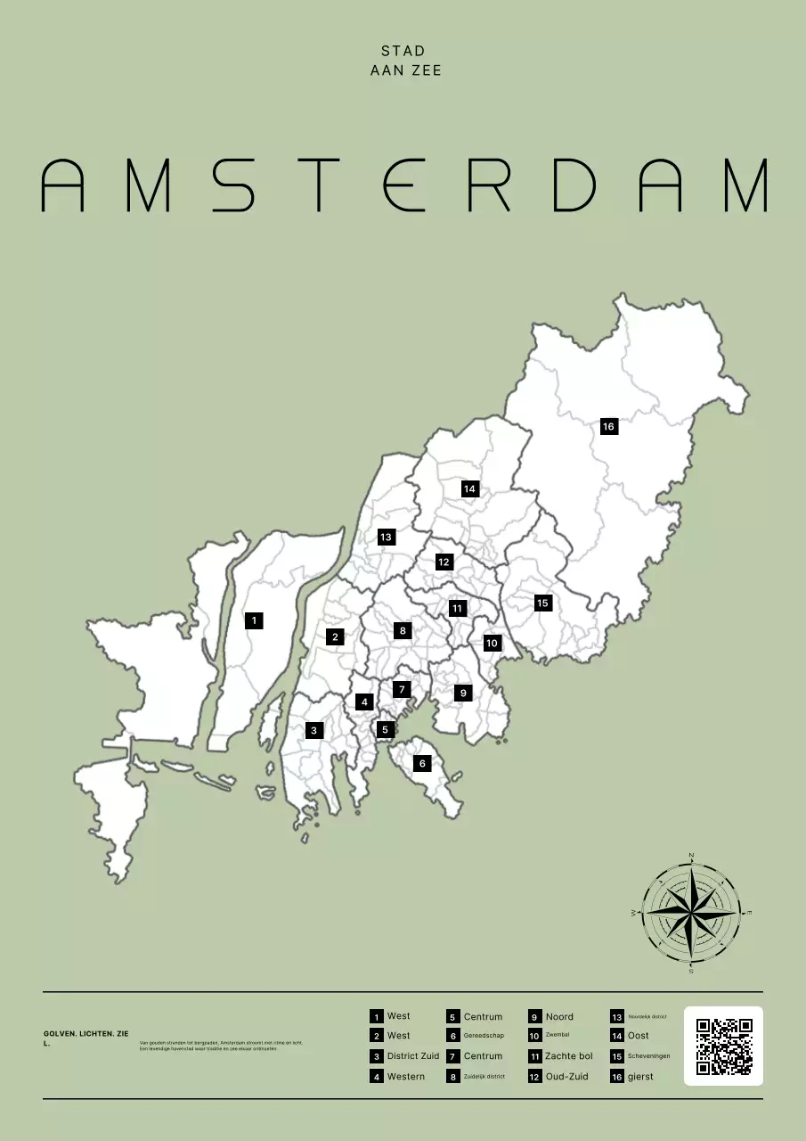 Khaki moderne kaartgids