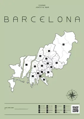 Guía de mapas modernos de color caqui