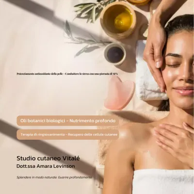 Pubblicità di prodotti per la cura della pelle beige eleganti sui social media