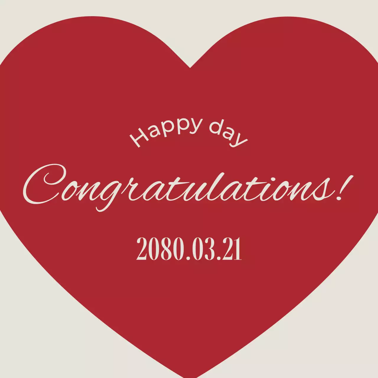 Quà tặng cảm ơn hình dán trái tim kỷ niệm lễ hội màu đỏ đơn giản