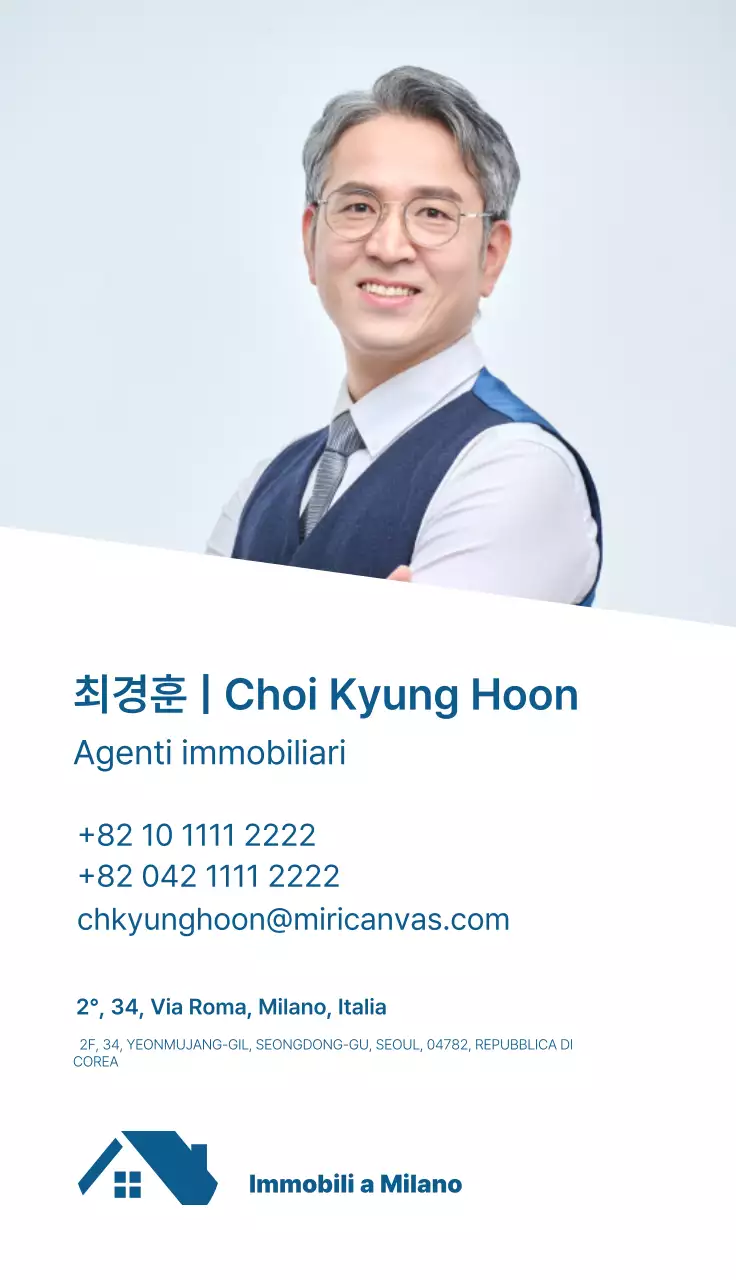 Logo immobiliare semplice blu