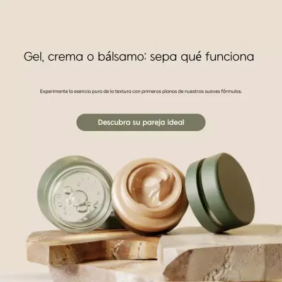 Publicidad de cuidado de la piel moderno beige en redes sociales