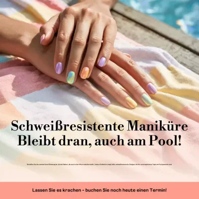 Regenbogen-Trendy-Maniküre-Promotion Social Media Square