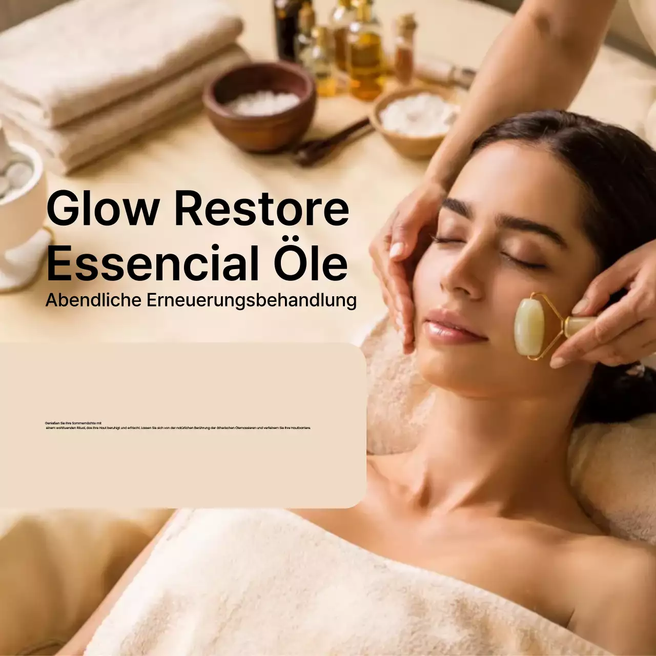 Beige Elegante Hautpflege Werbung Social Media Quadrate