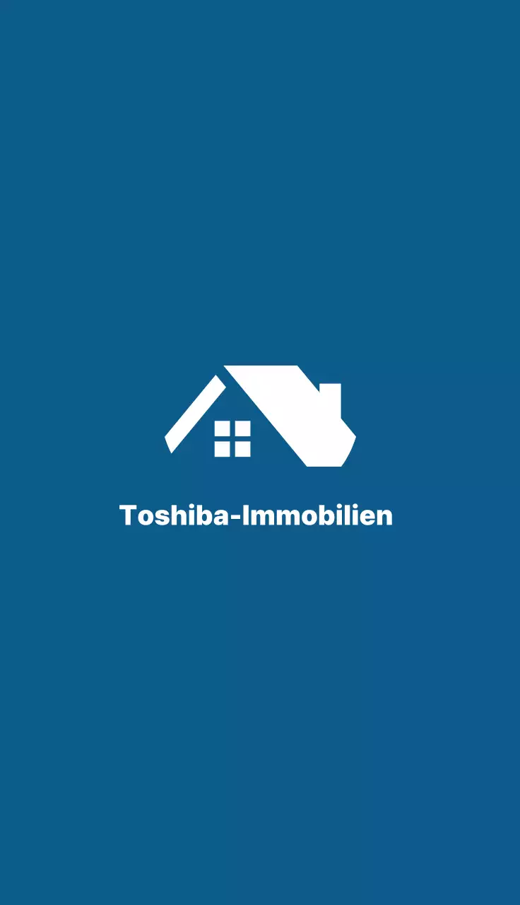 Blaues, einfaches Immobilien-Logo