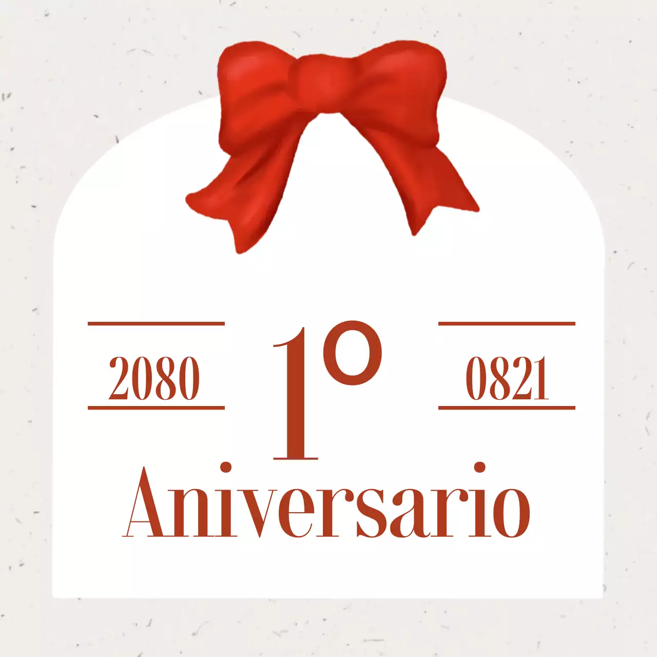 Pegatina conmemorativa de aniversario sencilla y roja