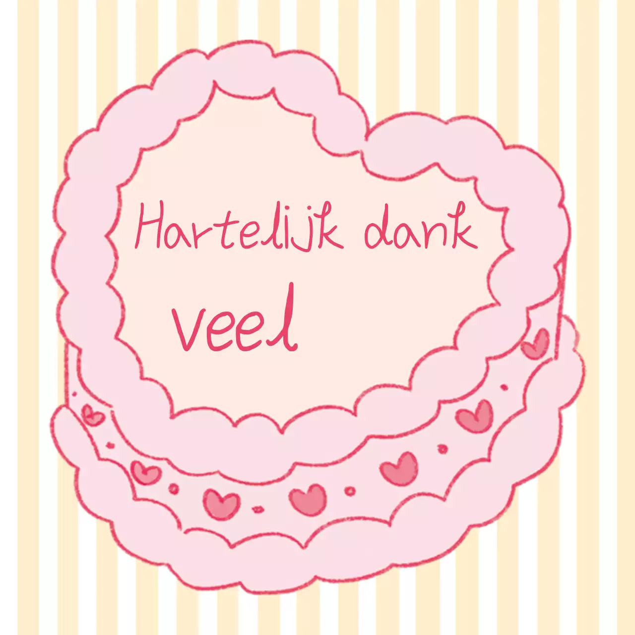 Roze Baby Bedankt Bedankt Sticker