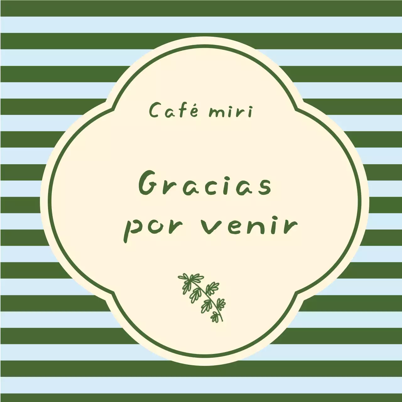 Pegatinas de productos de cafetería Kaki Simple