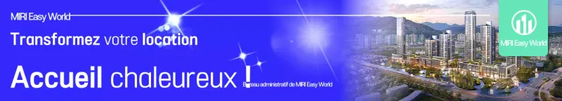 Publicité immobilière moderne bleue