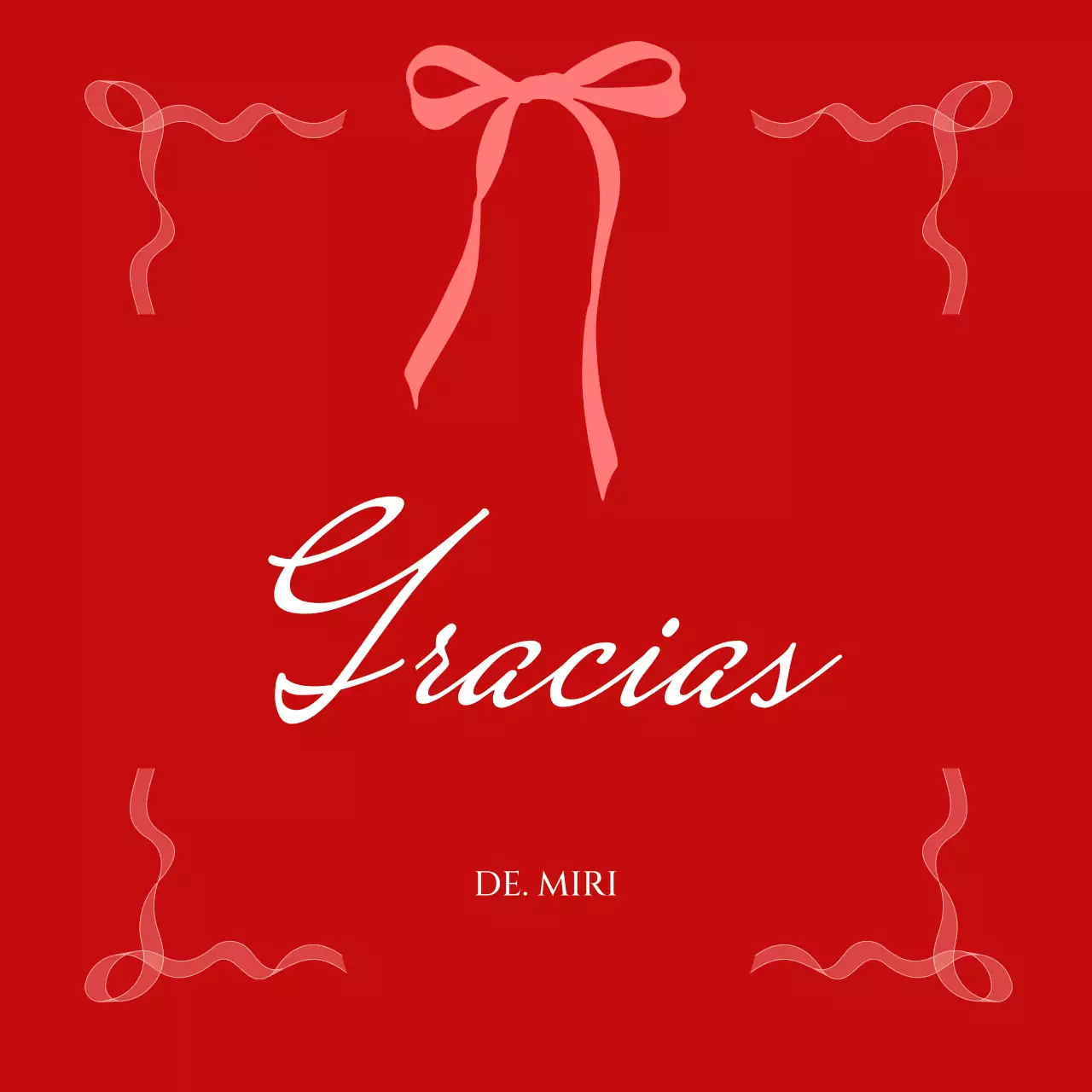 Pegatina de agradecimiento sencilla y roja