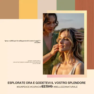 Promozione Beige Modern Haircare sui social media
