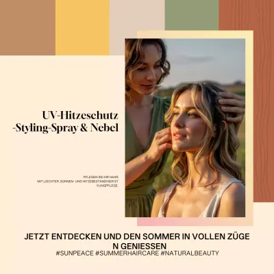 Beige Moderne Haarpflege-Werbung Social Media Square