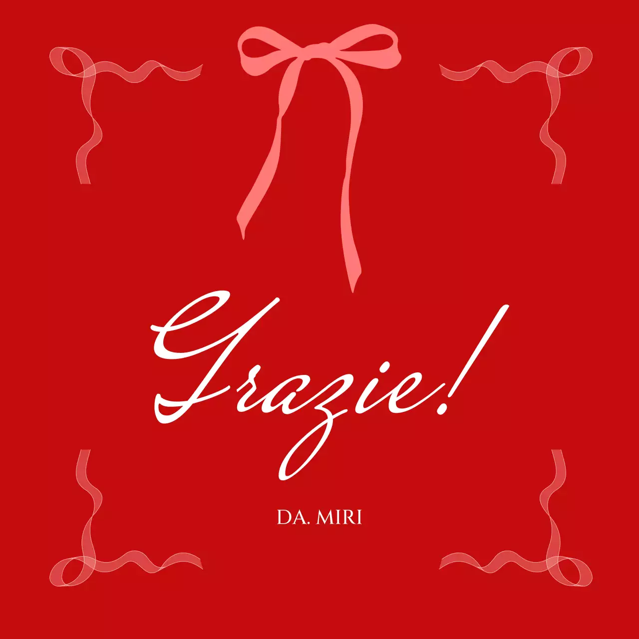 Adesivo regalo rosso semplice di ringraziamento