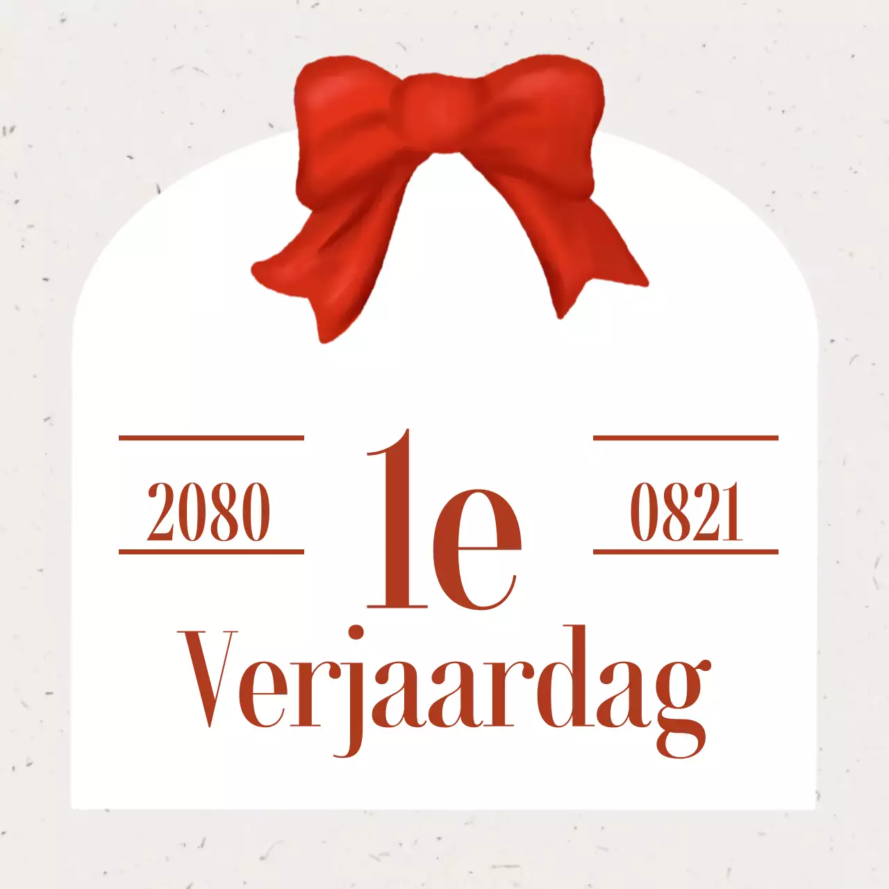 Rode eenvoudige jubileum herdenkingssticker cadeau