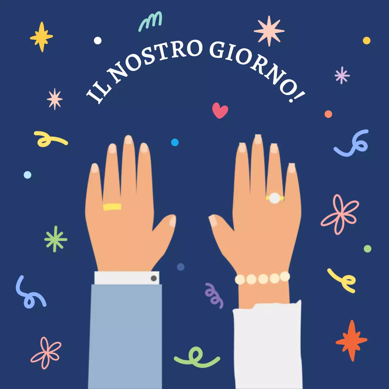 Adesivo di ringraziamento per l'anniversario di matrimonio "Baby Blu"